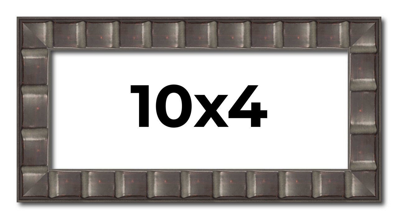 Panoramic Deco Black Picture Frame - UV Acrylic, Foam Board Backing, Hanging Hardware